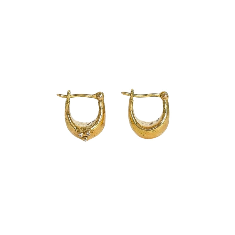 Hellespont Earrings with Diamond - Solid Gold