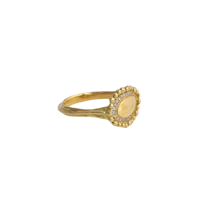 Atalante Ring with Diamond - Solid Gold