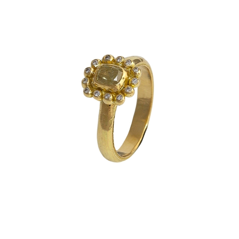 Ianthe Ring with Diamond - Solid Gold