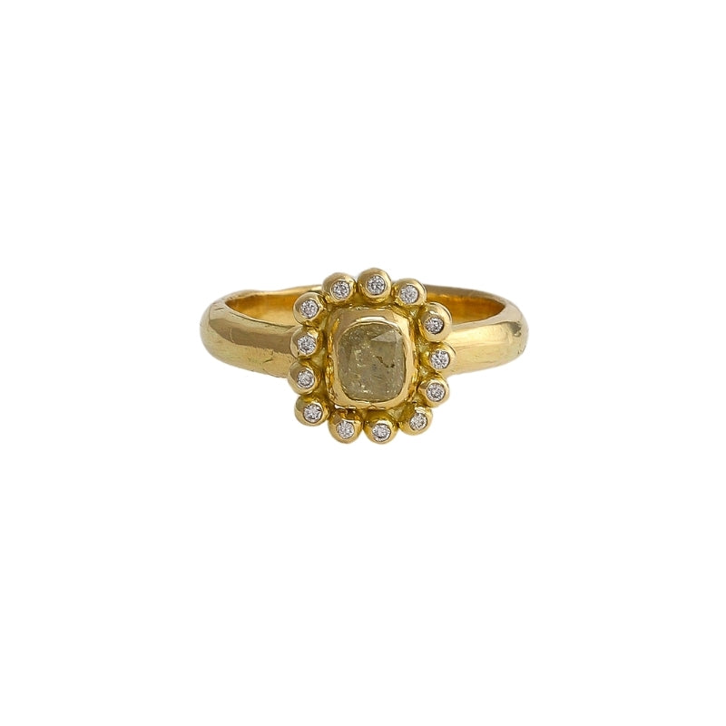 Ianthe Ring with Diamond - Solid Gold