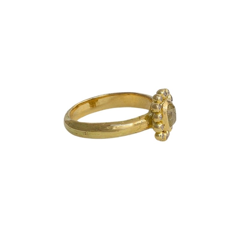 Ianthe Ring with Diamond - Solid Gold