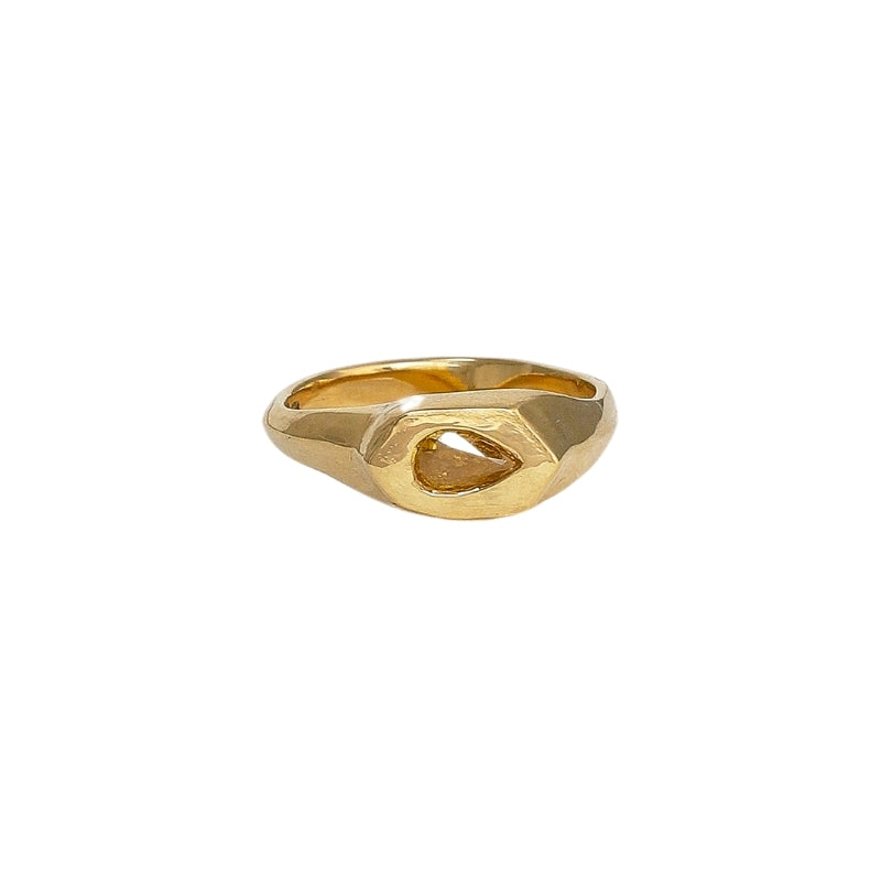 Vertumnus Ring with Yellow Diamond - Solid Gold