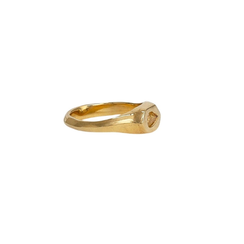 Vertumnus Ring with Yellow Diamond - Solid Gold