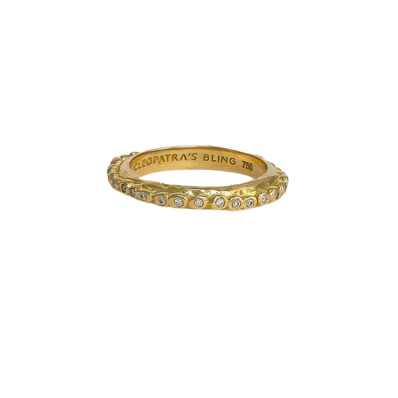 Harmonia Ring with Diamond - Solid Gold