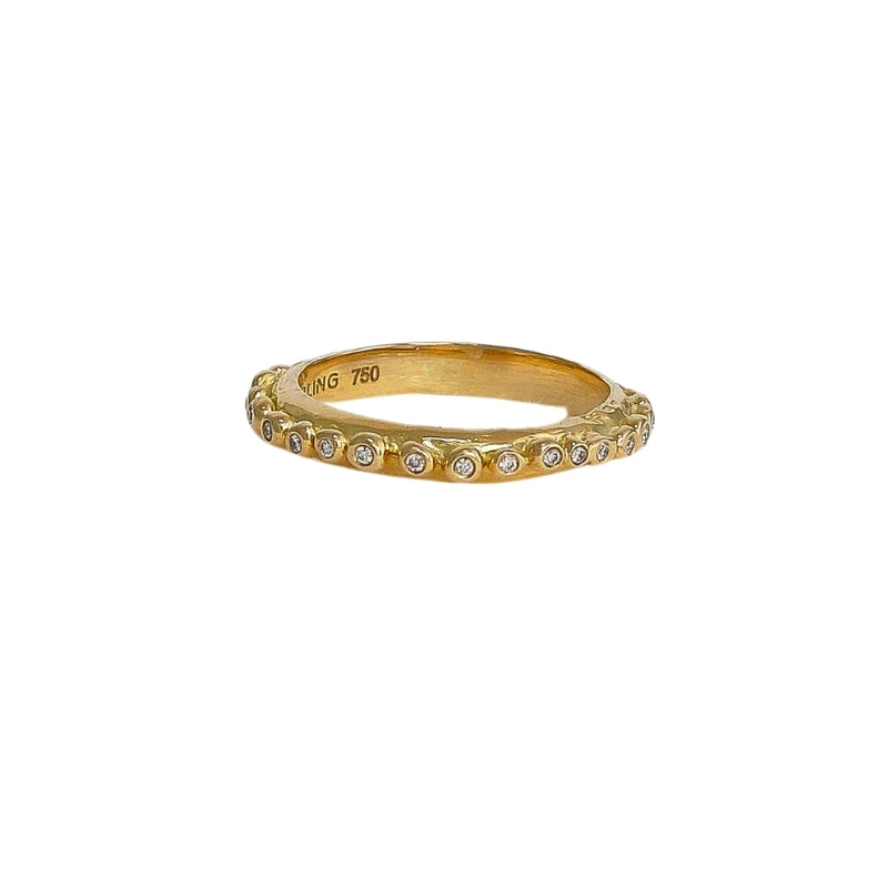 Harmonia Ring with Diamond - Solid Gold