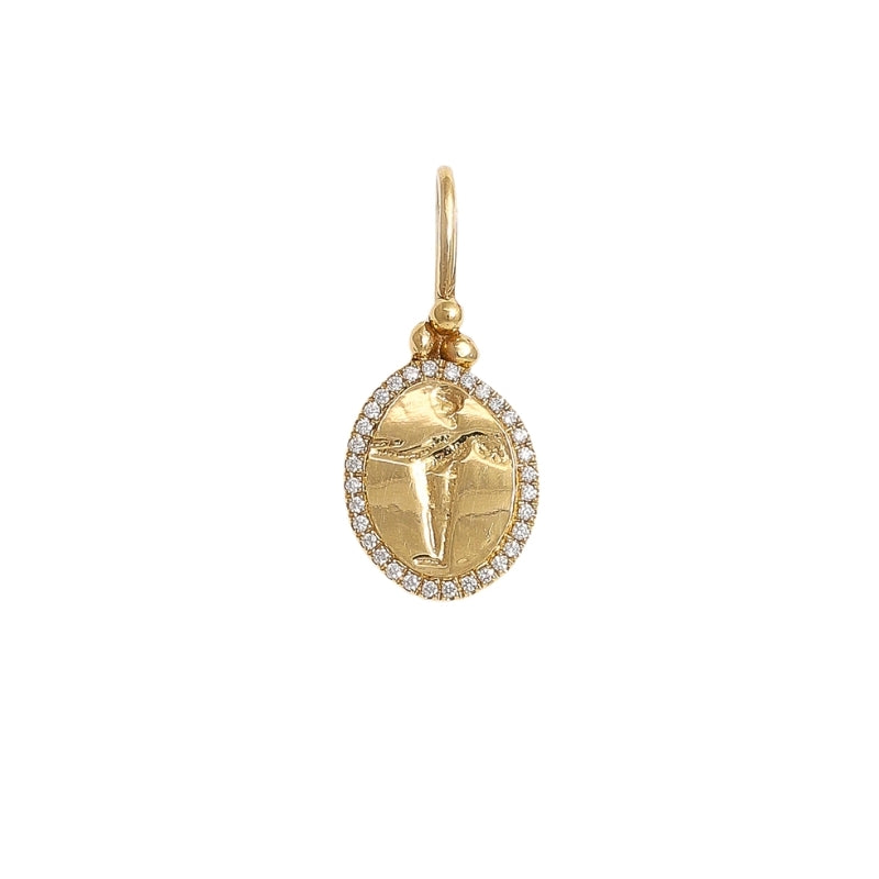 Peristera Pendant with Diamond - Solid Gold