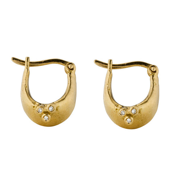 Hellespont Earrings with Diamond - Solid Gold