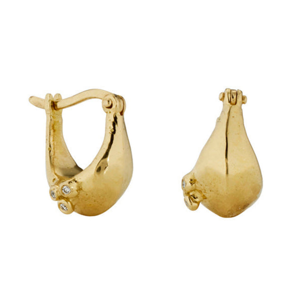 Hellespont Earrings with Diamond - Solid Gold