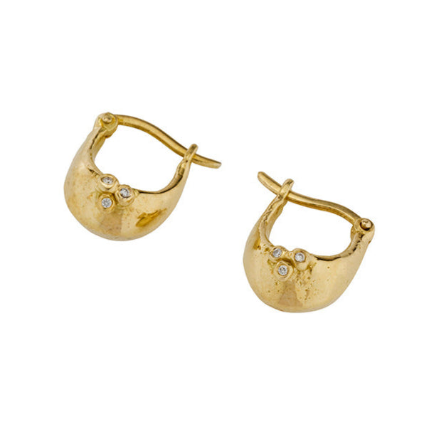 Hellespont Earrings with Diamond - Solid Gold