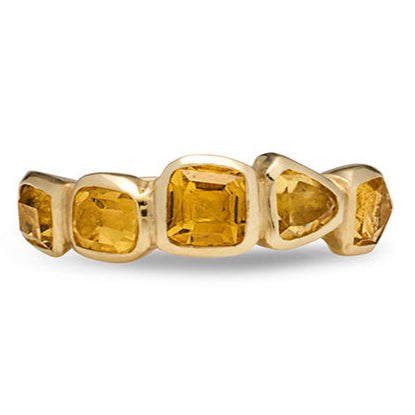 Perdix Ring with Yellow Sapphire - Solid Gold