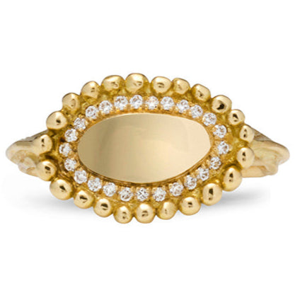 Atalante Ring with Diamond - Solid Gold