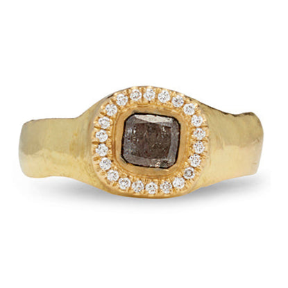 Deucalion Ring with Diamond - Solid Gold