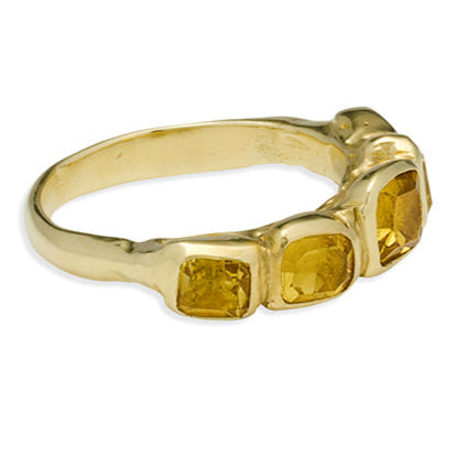 Perdix Ring with Yellow Sapphire - Solid Gold