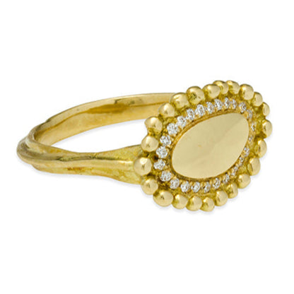 Atalante Ring with Diamond - Solid Gold