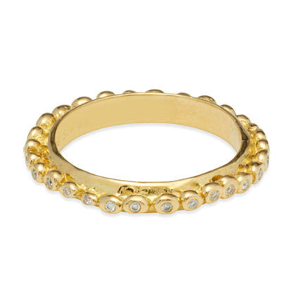 Harmonia Ring with Diamond - Solid Gold