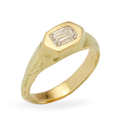 Philemon Ring with Diamond - Solid Gold