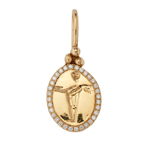 Peristera Pendant with Diamond - Solid Gold