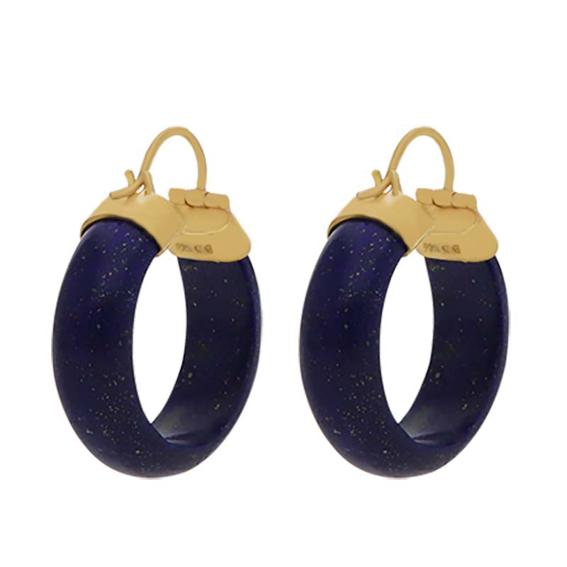 Marghera Hoops in Lapis Lazuli - 24K Vermeil