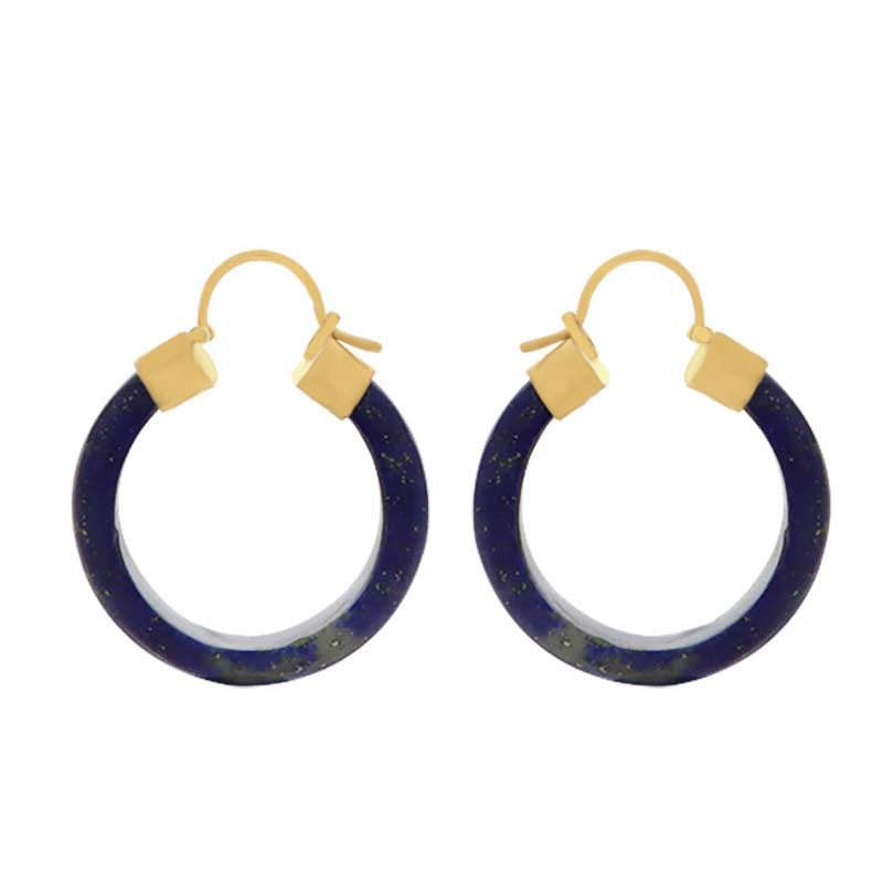 Marghera Hoops in Lapis Lazuli - 24K Vermeil