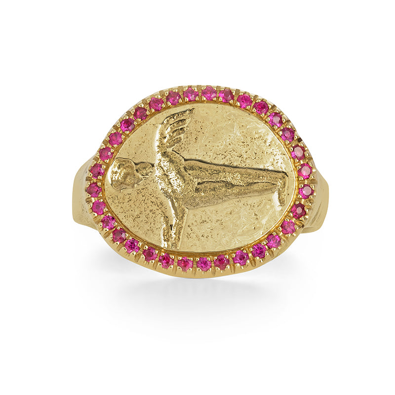 Peristera Ring with Ruby - Solid Gold