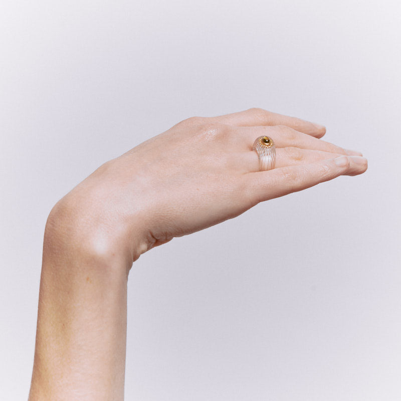 Hesperides Ring in Clear Quartz - 24K Vermeil