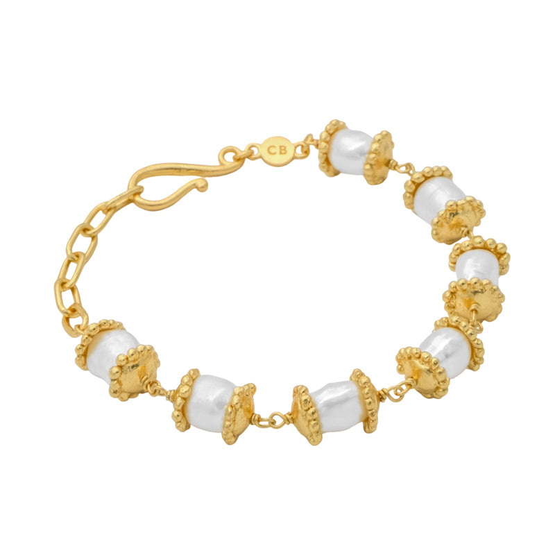 Florizel Bracelet in Pearl - 18K Gold Plated