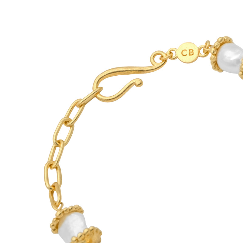 Florizel Bracelet in Pearl - 18K Gold Plated