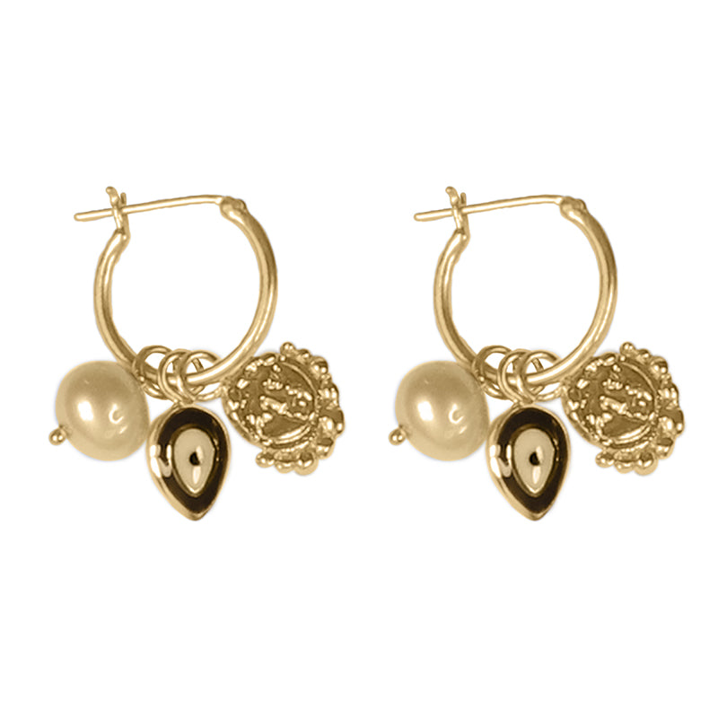 Nazar Hoops - 18K Gold Plated