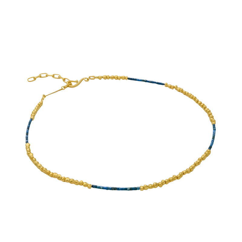 Faizan Necklace with Lapis Lazuli - 24K Vermeil
