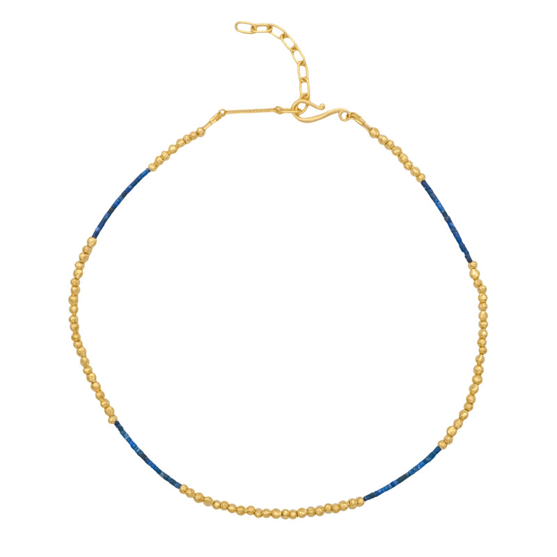 Faizan Necklace with Lapis Lazuli - 24K Vermeil