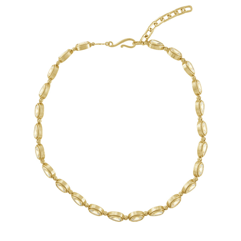 Alembic Necklace in Zircon - 18K Gold Plated