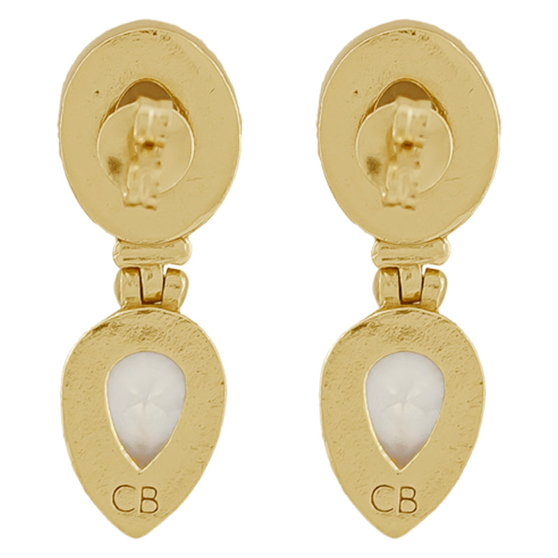 Alembic Earrings in Zircon - 18K Gold Plated