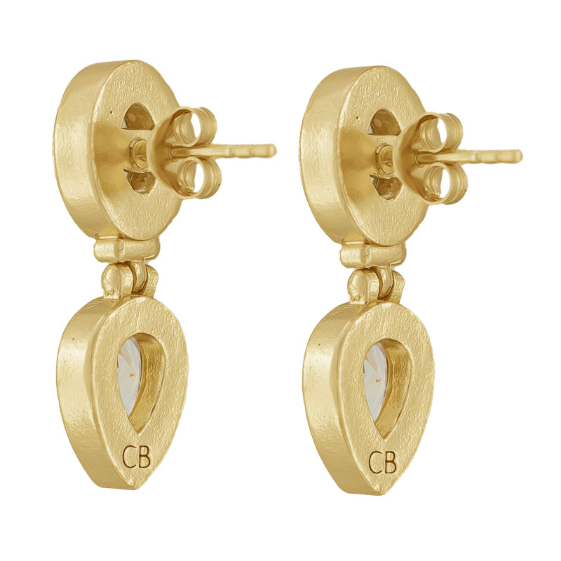 Alembic Earrings in Zircon - 18K Gold Plated