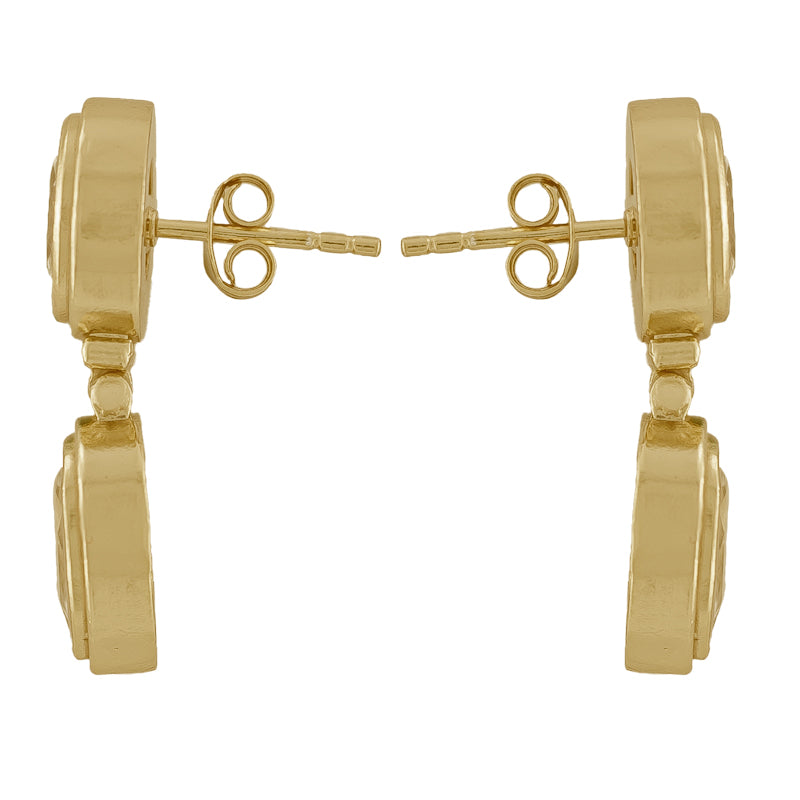 Alembic Earrings in Zircon - 18K Gold Plated