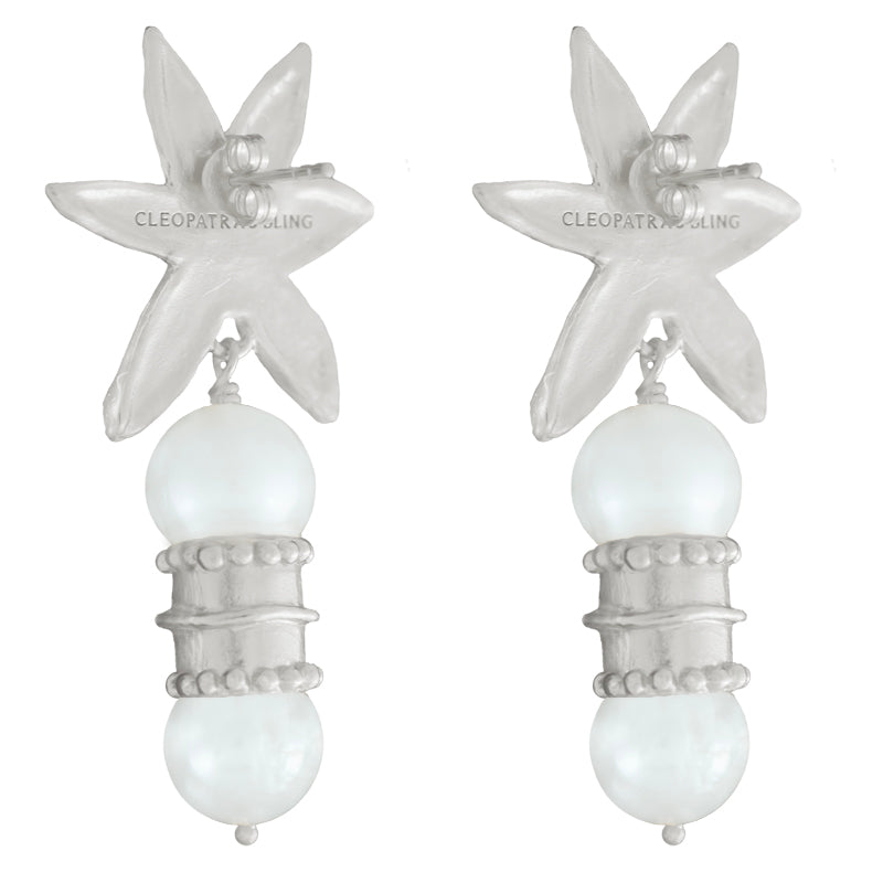 Albedo Earrings in Pearl - Sterling Silver