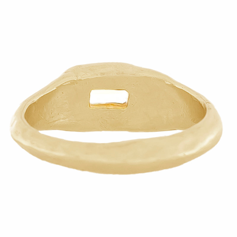 Filius Ring with Zircon - 18K Gold Plated