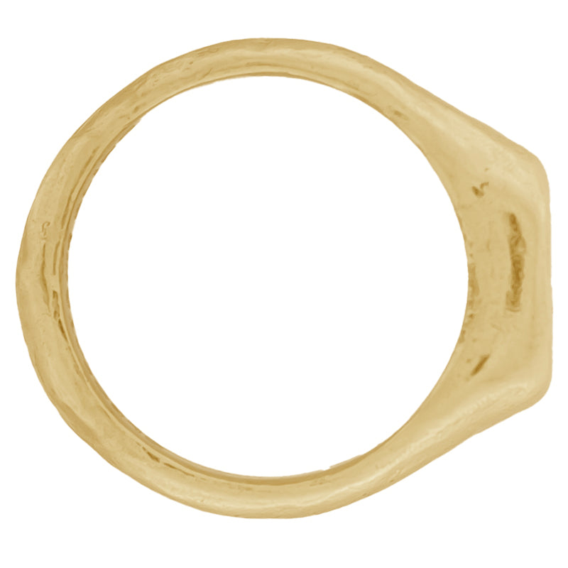 Filius Ring with Zircon - 18K Gold Plated