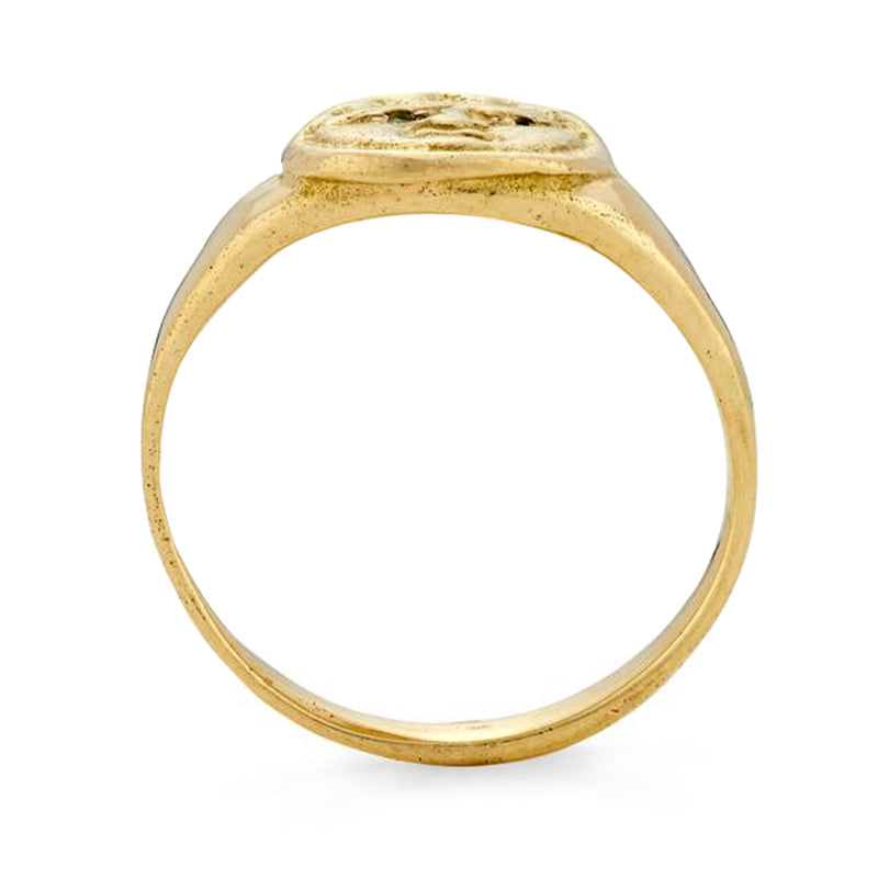 Shining Eyes Gorgoneion Ring - Solid Gold
