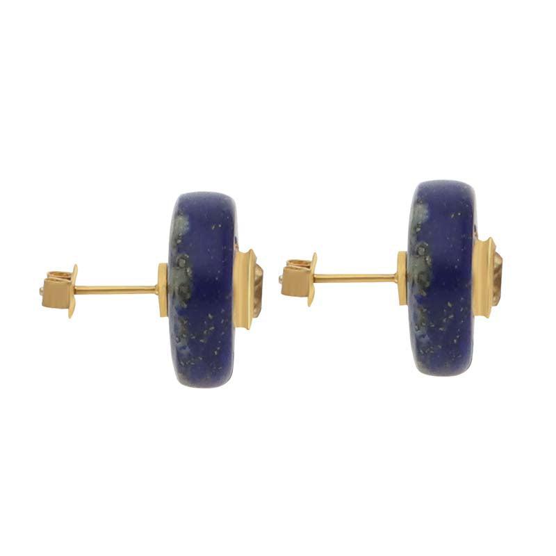 Lunaire Studs in Lapis Lazuli - 24K Vermeil