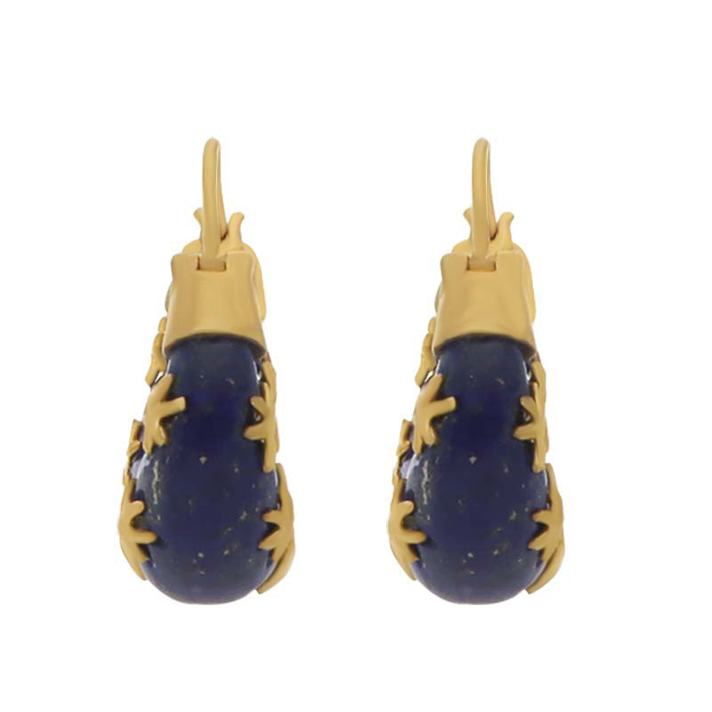 Melies Hoops in Lapis Lazuli - 24K Vermeil