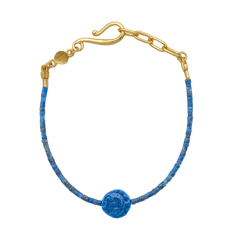 Erna Bracelet in Lapis Lazuli - 18K Gold Plated