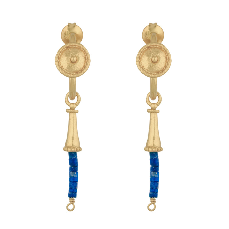 Lang Earrings in Lapis Lazuli - 18K Gold Plated