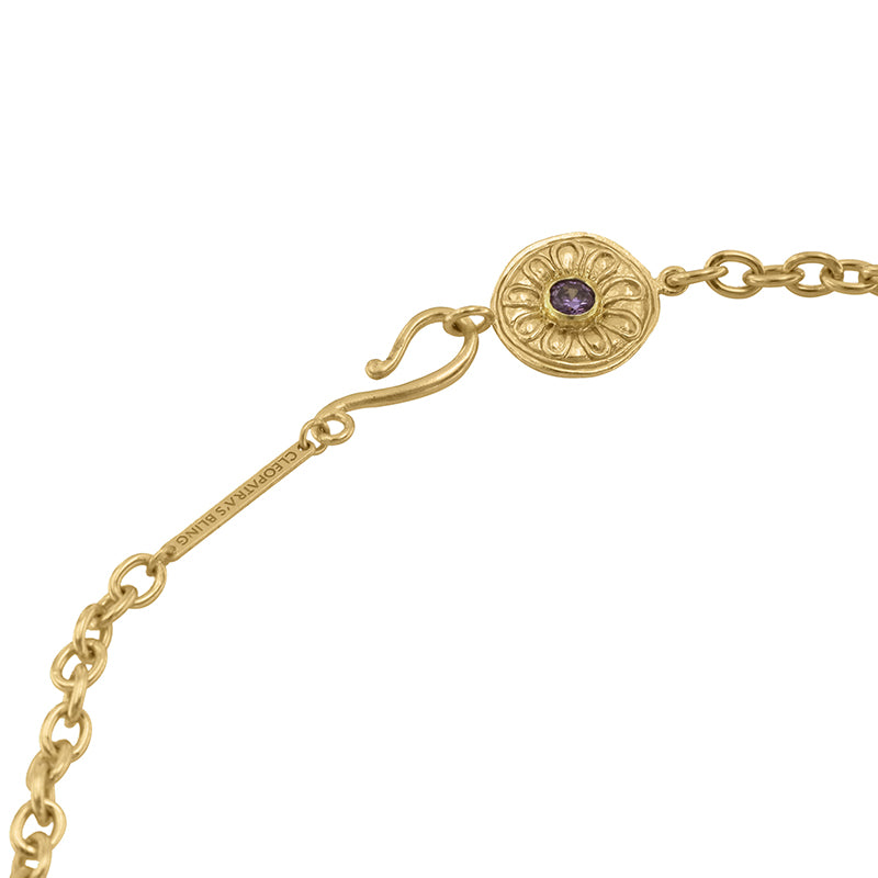 Chora Necklace with Amethyst - 18K Gold Plated