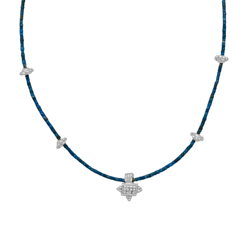 Triadic Necklace in Lapis Lazuli - Sterling Silver