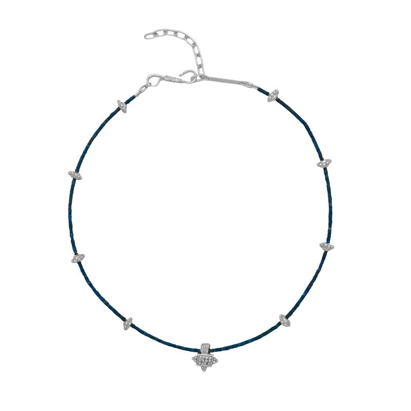 Triadic Necklace in Lapis Lazuli - Sterling Silver