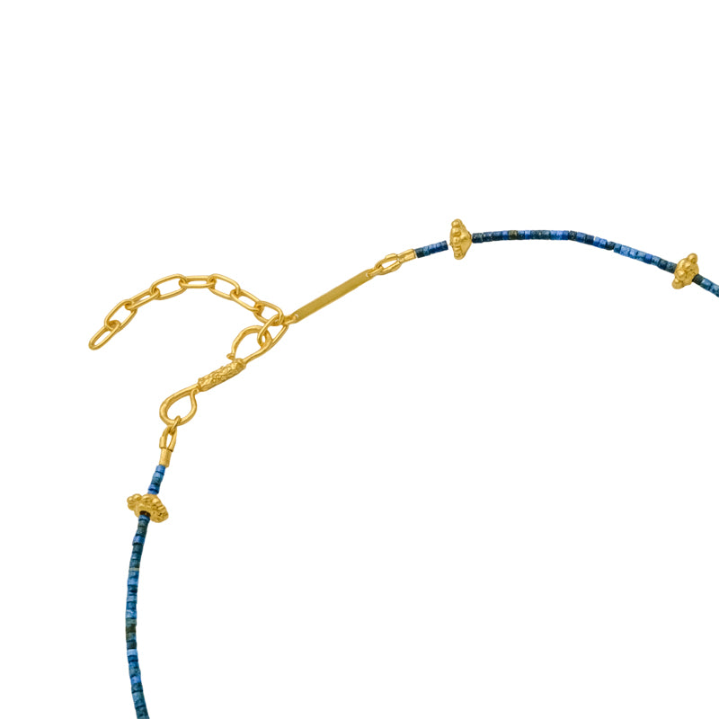 Triadic Necklace in Lapis Lazuli - 18K Gold Plated