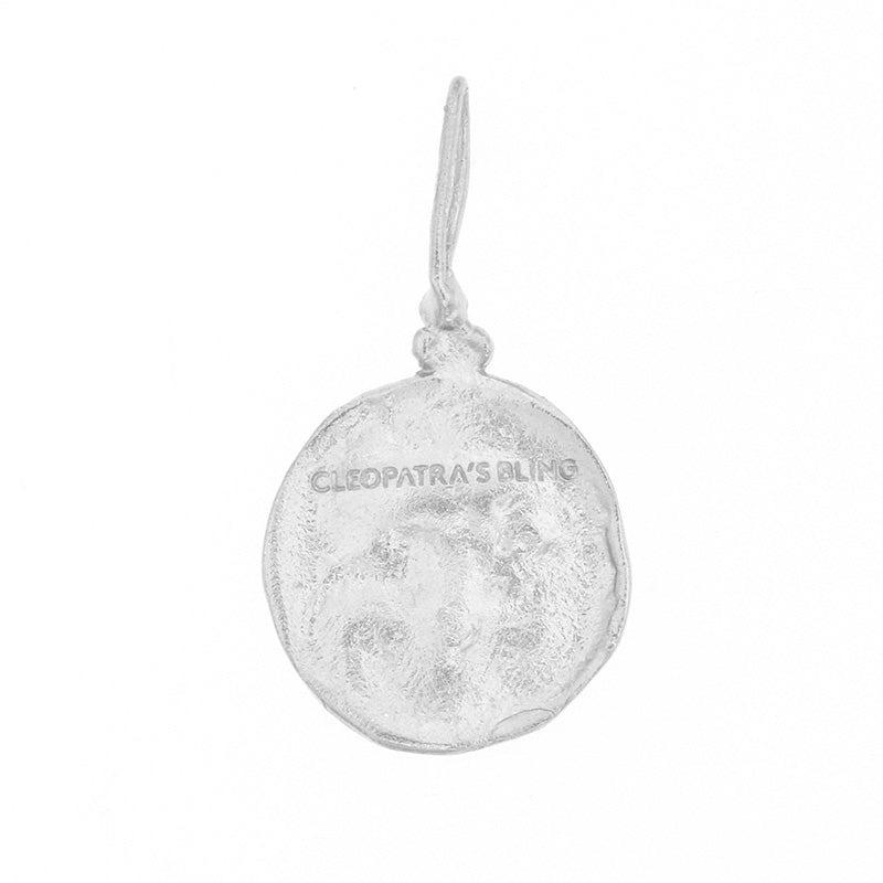 Moon Face Pendant - Sterling Silver