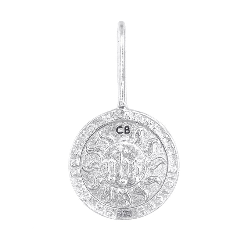 Sacre Coeur Flames Pendant - Sterling Silver