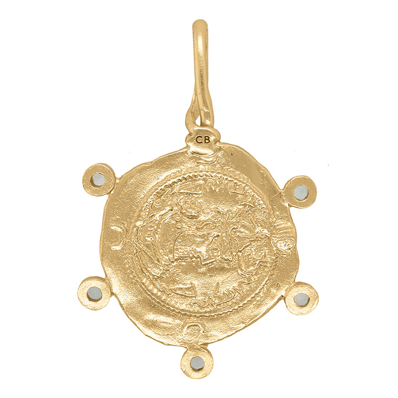 Banu Pendant with Aquamarine - 18K Gold Plated
