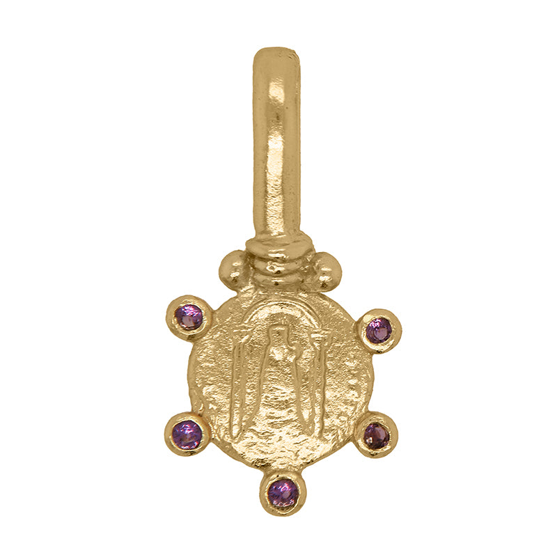 Santuario Pendant with Amethyst - 18K Gold Plated